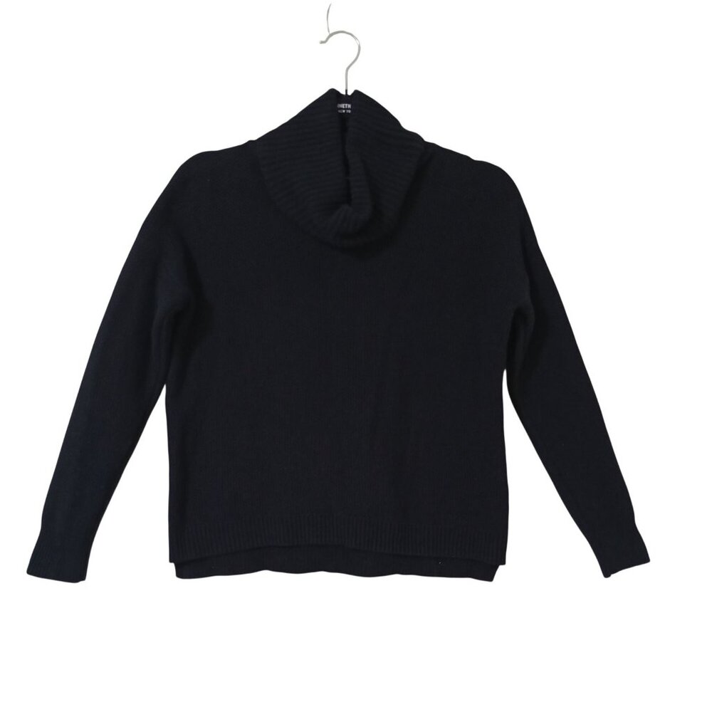 Madewell Sweater Knit Turtleneck  Ribbed Hem Womens Size XS Black Long Sleeves